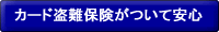 カード盗難保険がついて安心
